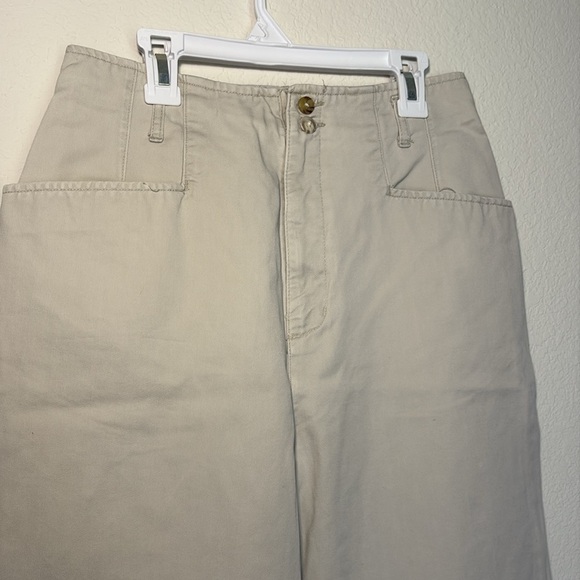 VINTAGE Eddie Bauer Tan Cream Pants 14 waist - Picture 2 of 6